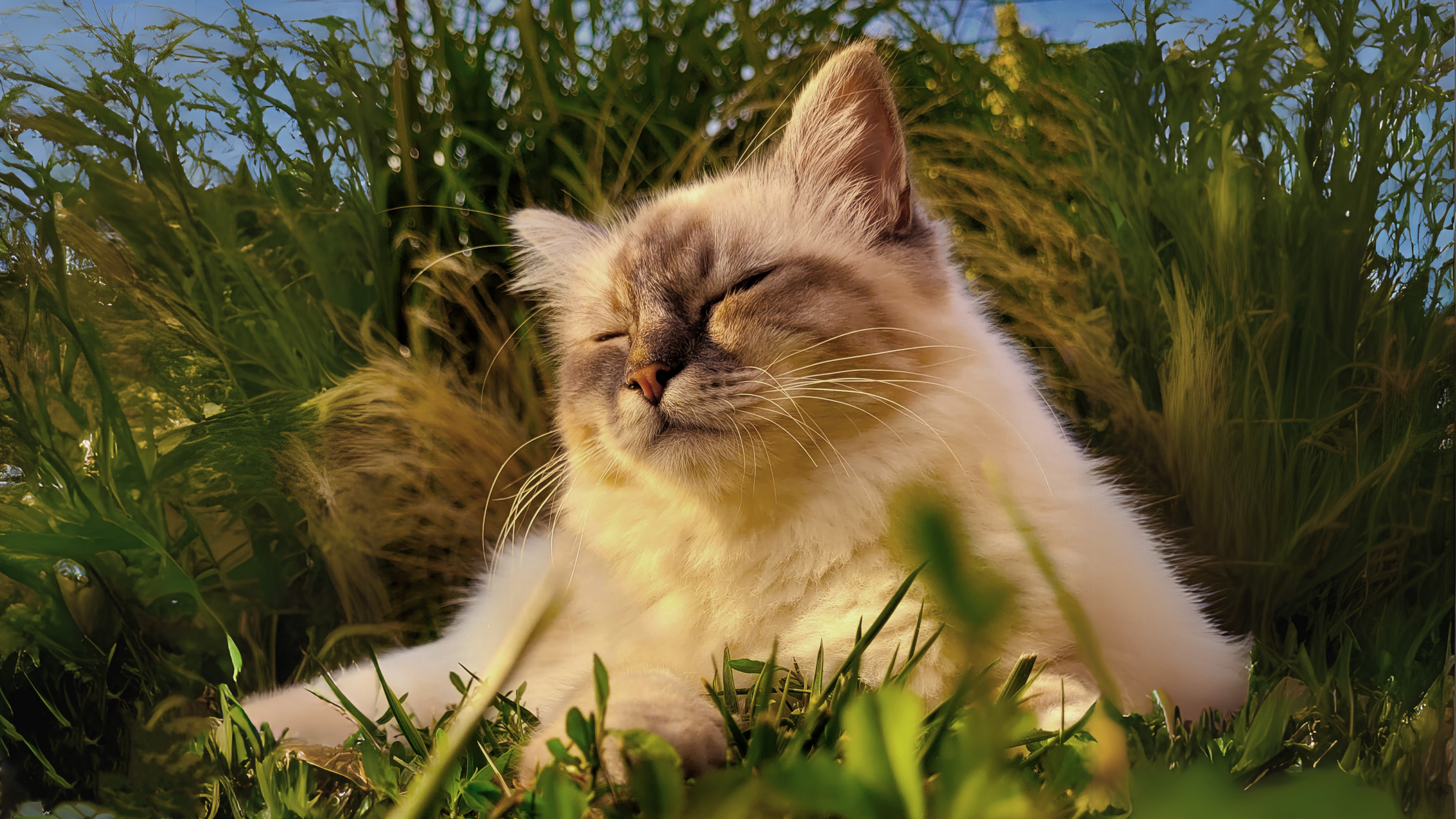 Photo d'un chat dans la nature 2