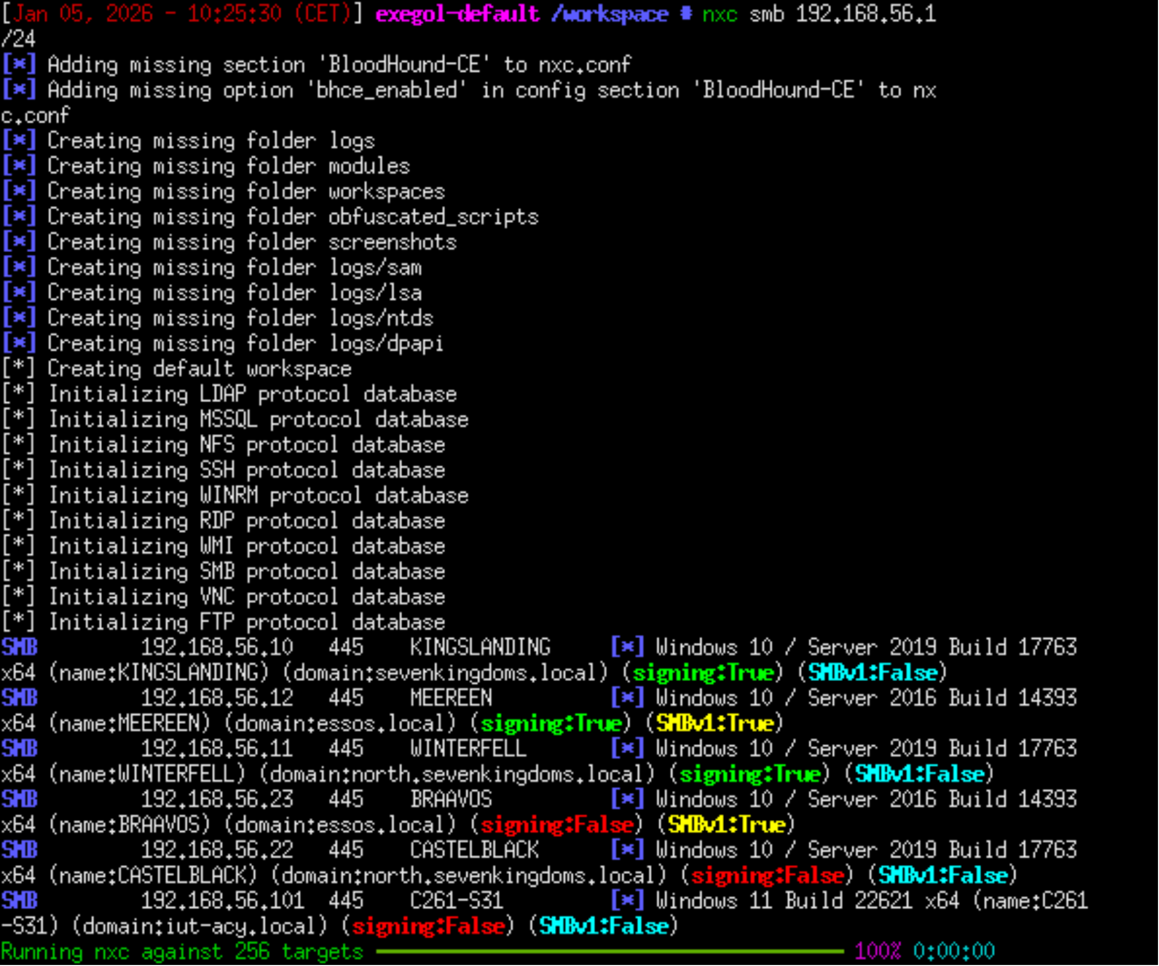 Capture d'écran Netexec